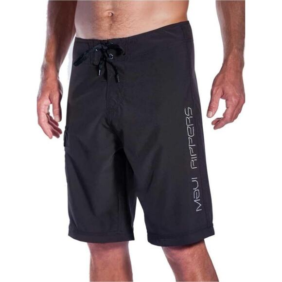 Maui Rippers Core 4-Way Stretch Black Boardshorts sz 36 - Picture 1 of 16